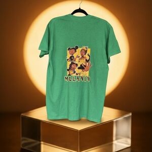 Gildan Green Short Sleeve Tee with Melanin Print